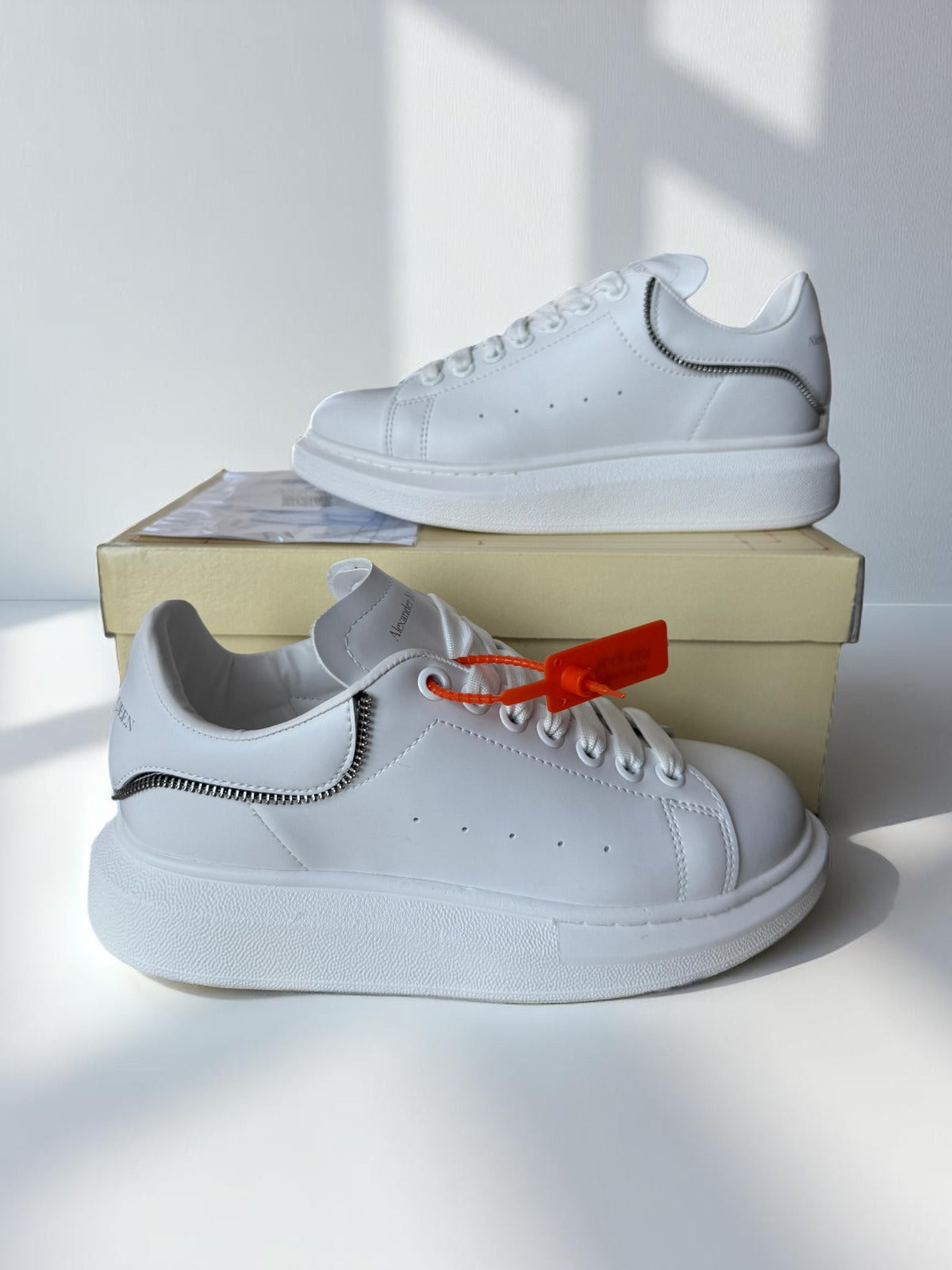 Alexander McQueen White Zip