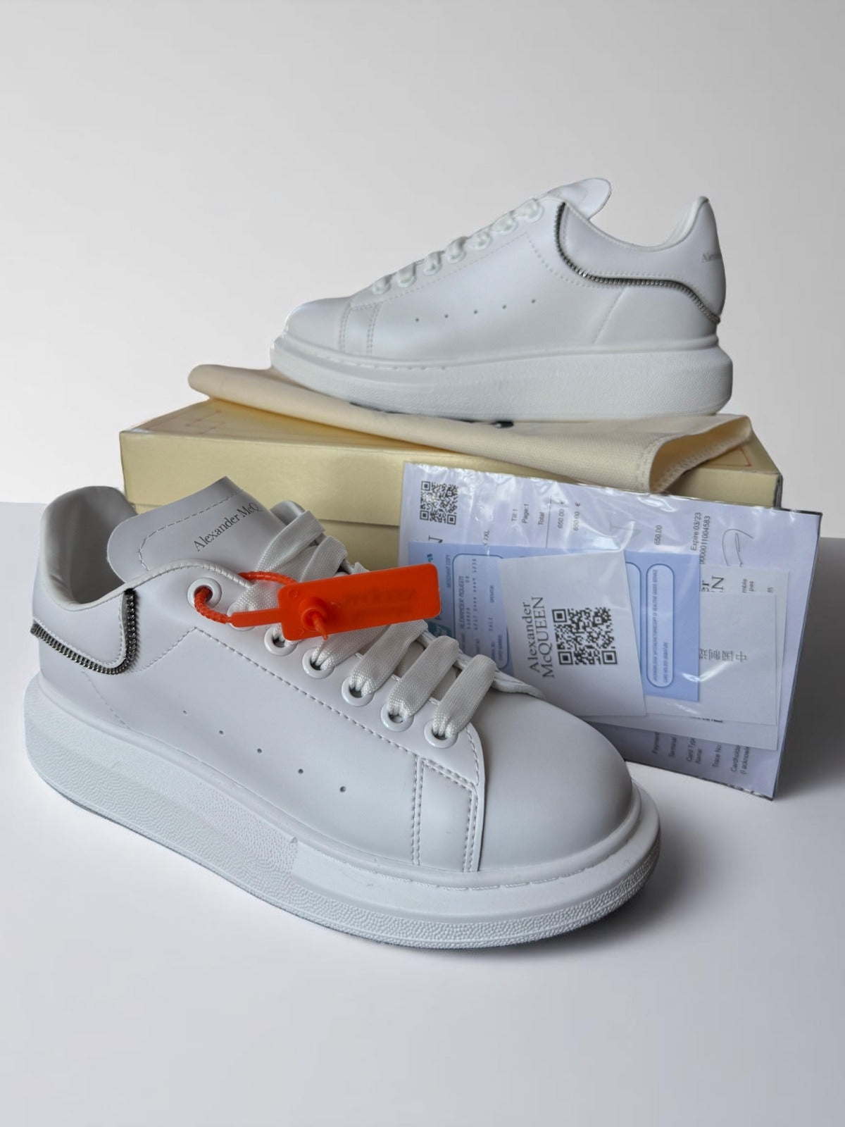 Alexander McQueen White Zip