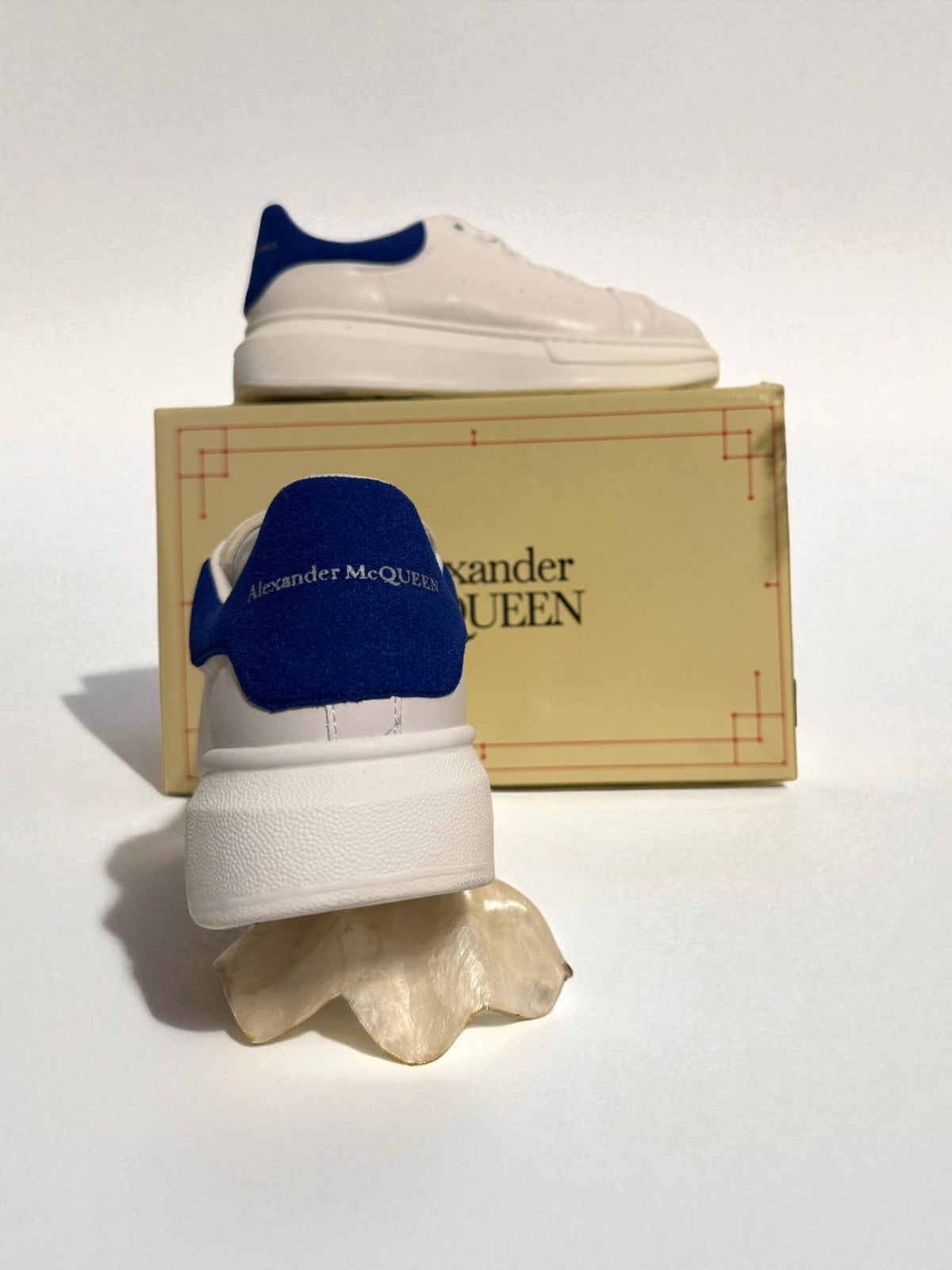 Alexander McQueen White & Blue Velvet