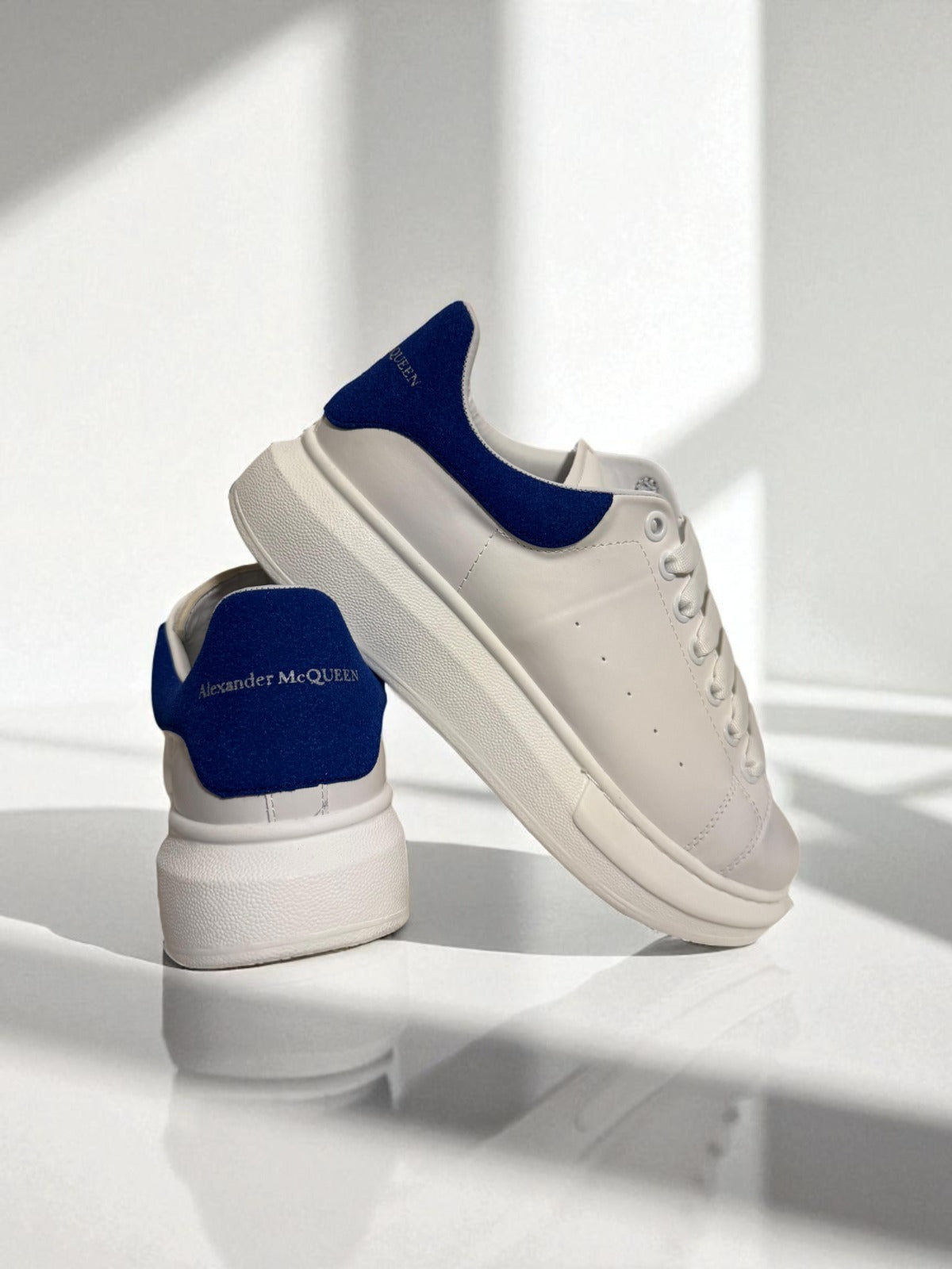 Alexander McQueen White & Blue Velvet