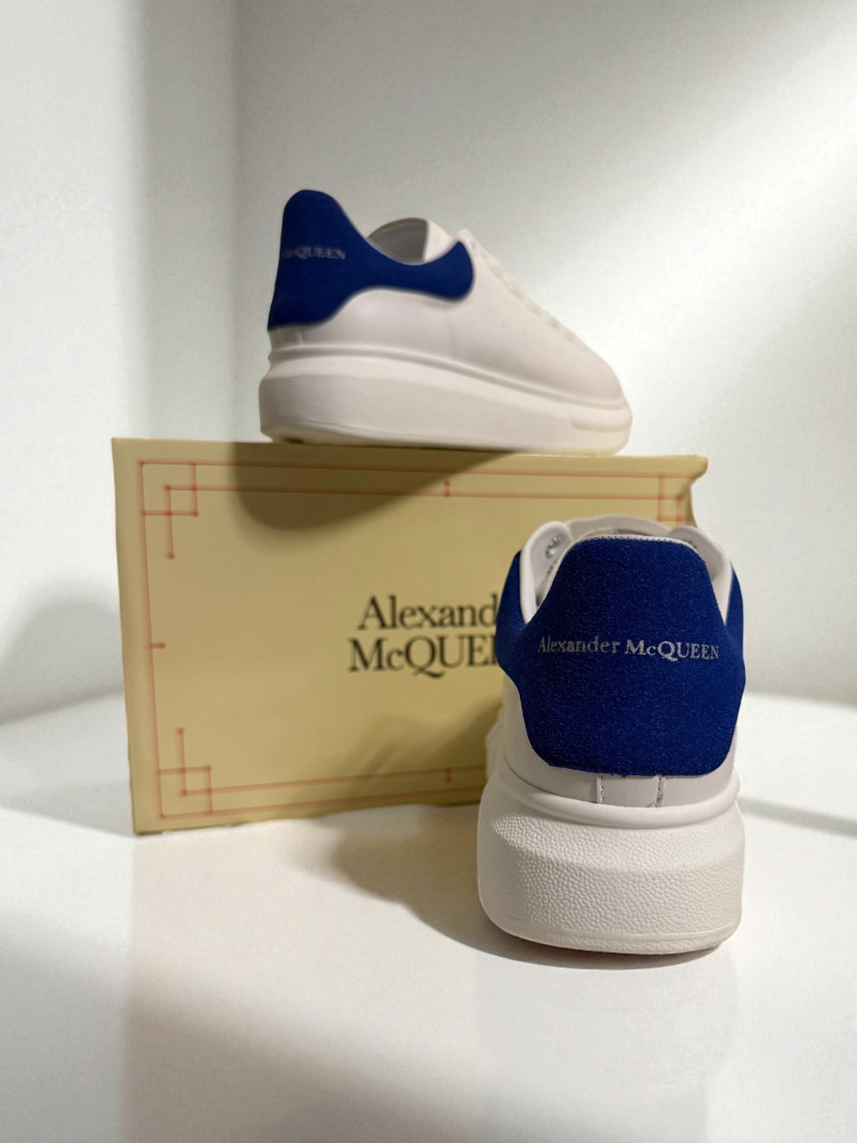 Alexander McQueen White & Blue Velvet
