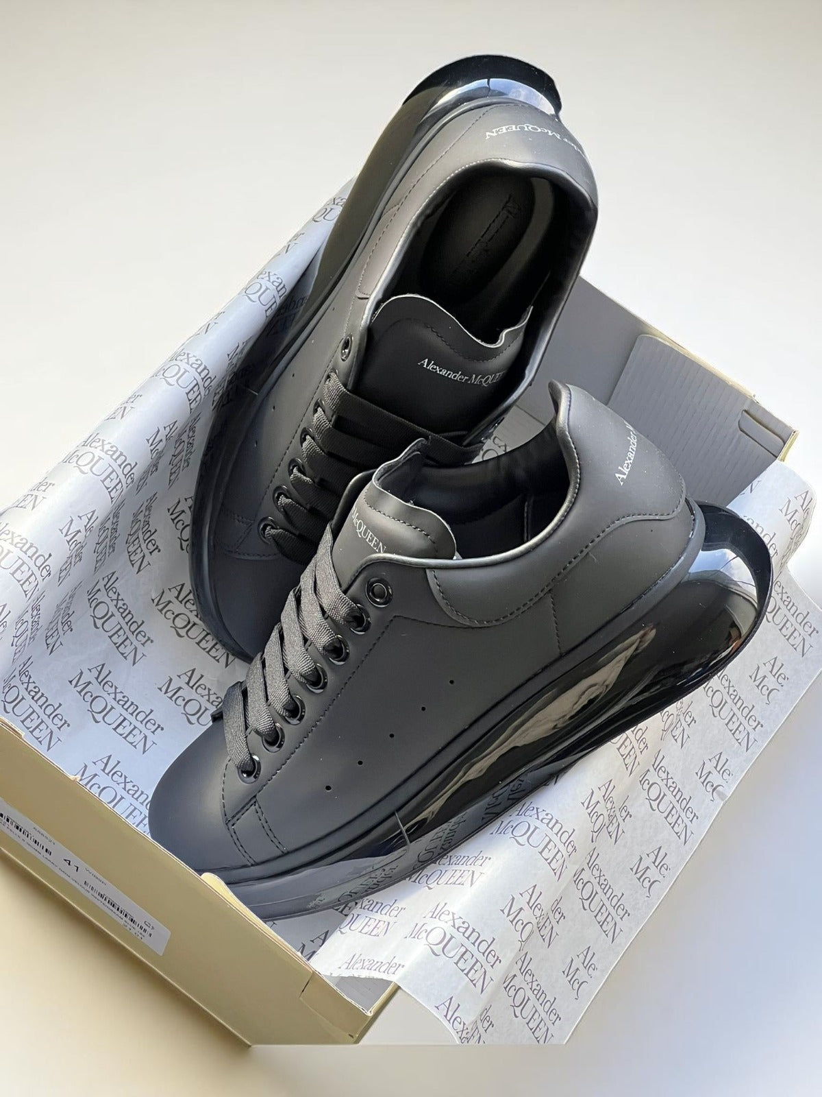Alexander McQueen Clear Sole Black
