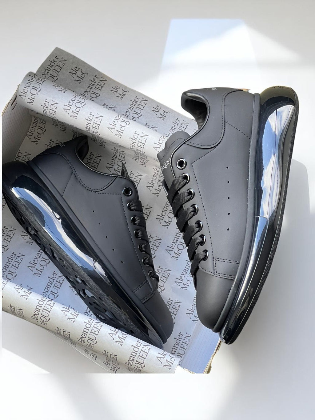 Alexander McQueen Clear Sole Black