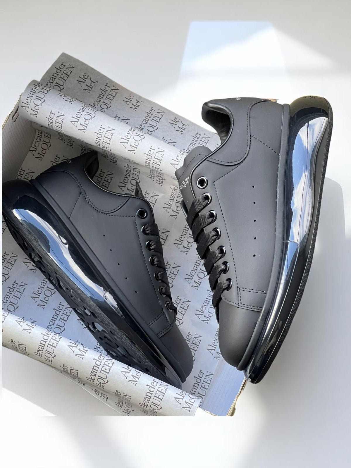 Alexander McQueen Clear Sole Black