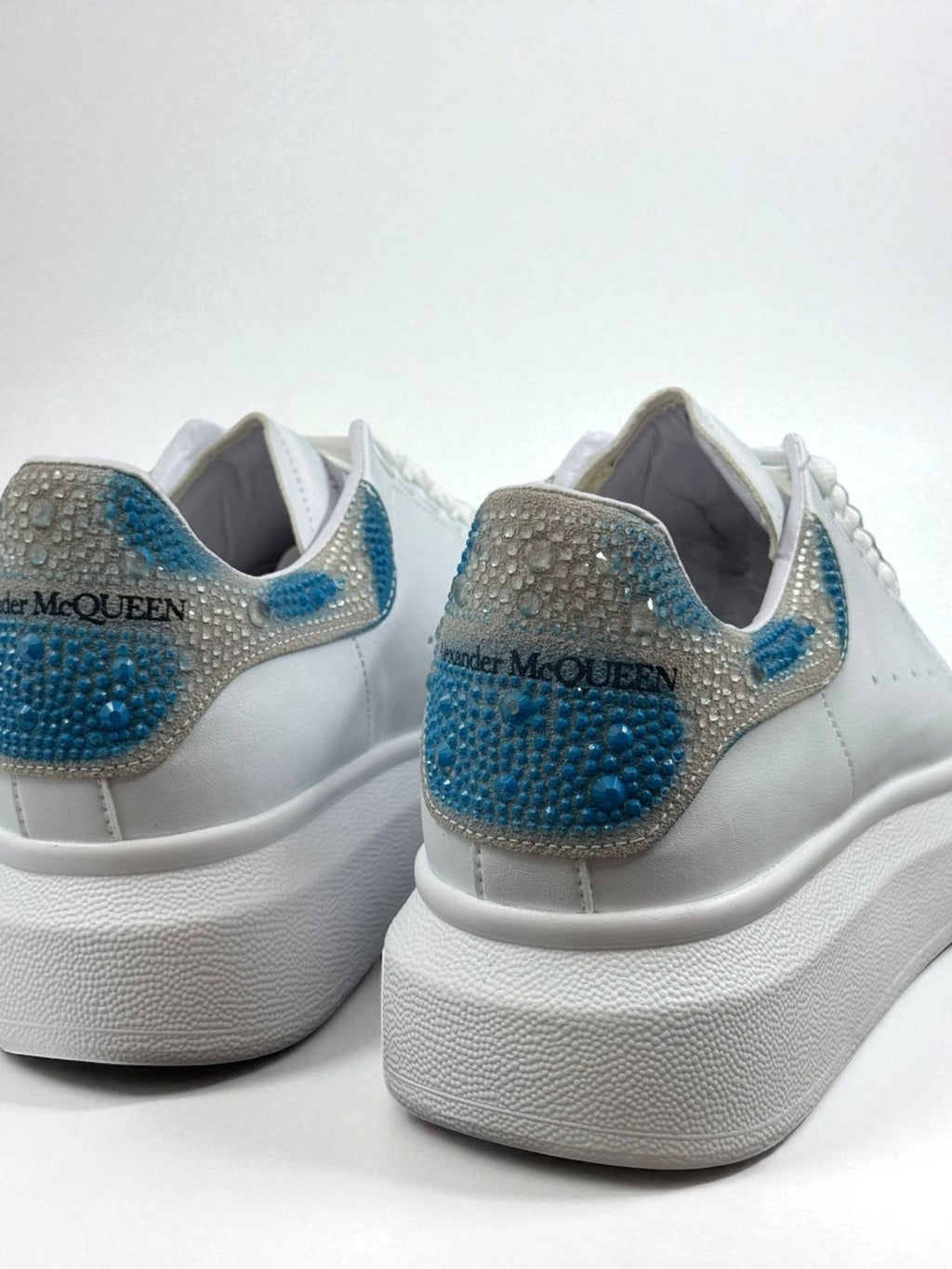 Alexander McQueen White Glitter Multicolor