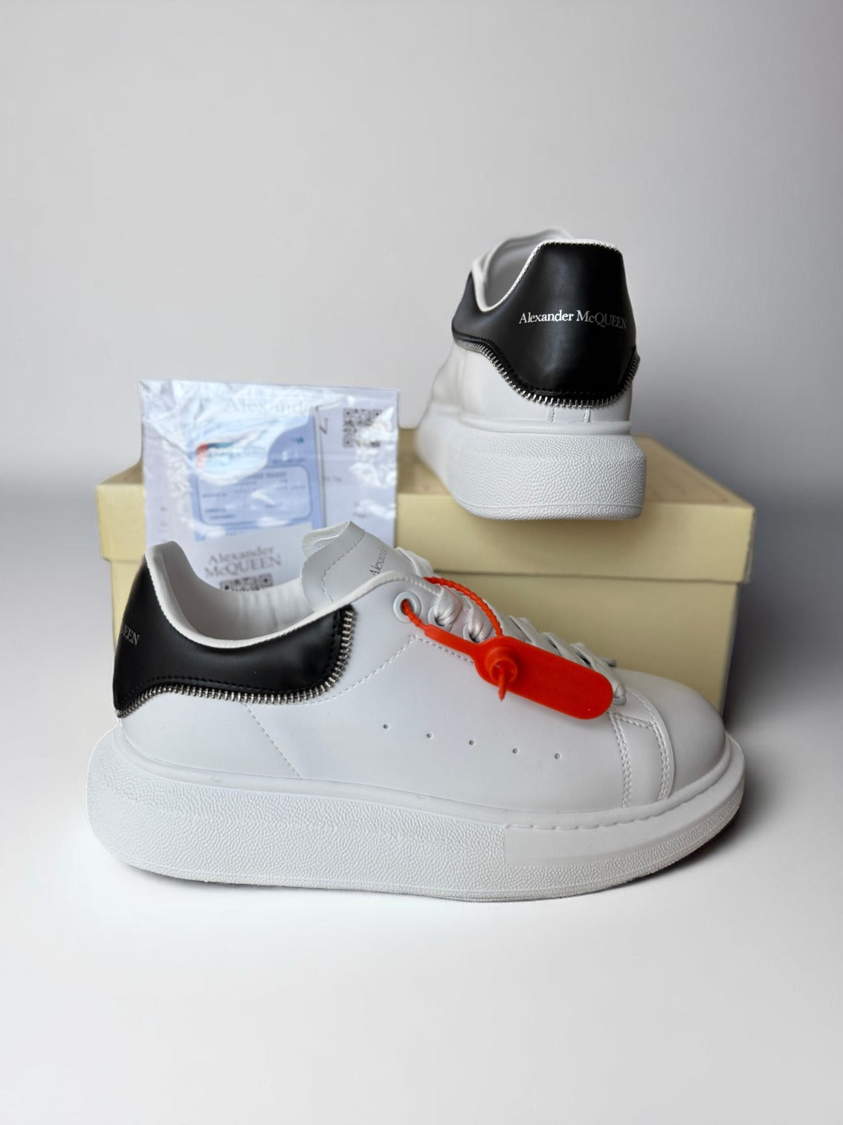Alexander McQueen White & Black Zip