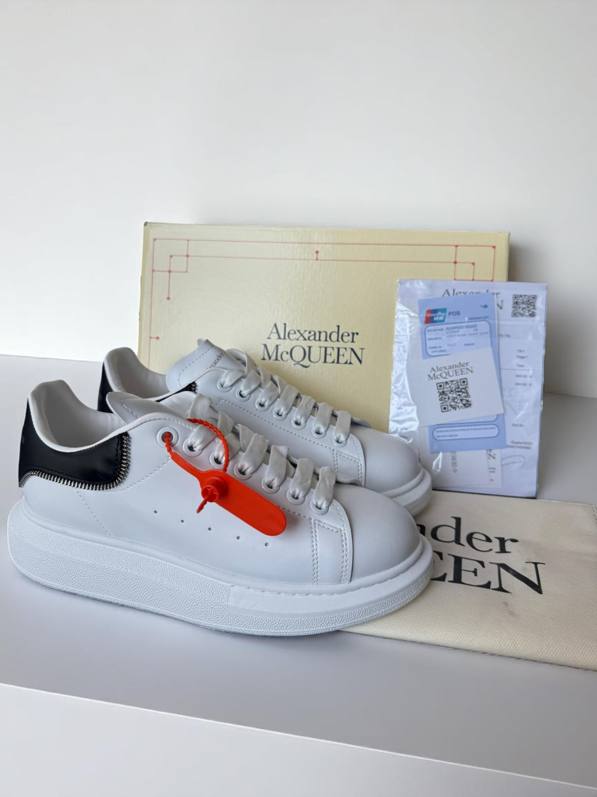 Alexander McQueen White & Black Zip