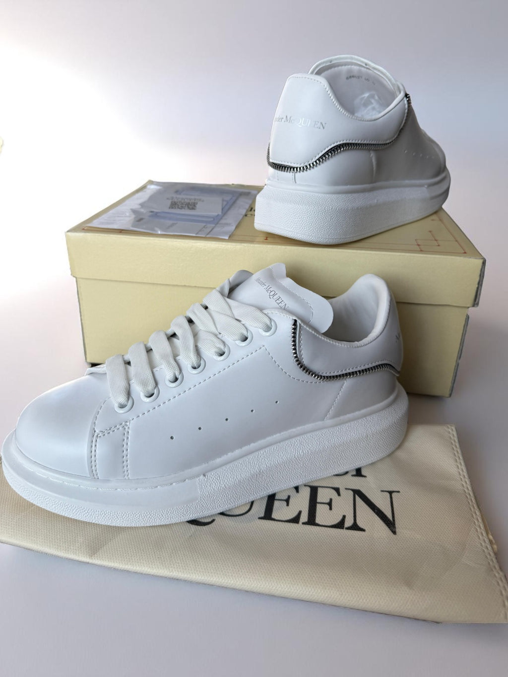 Alexander McQueen White Zip