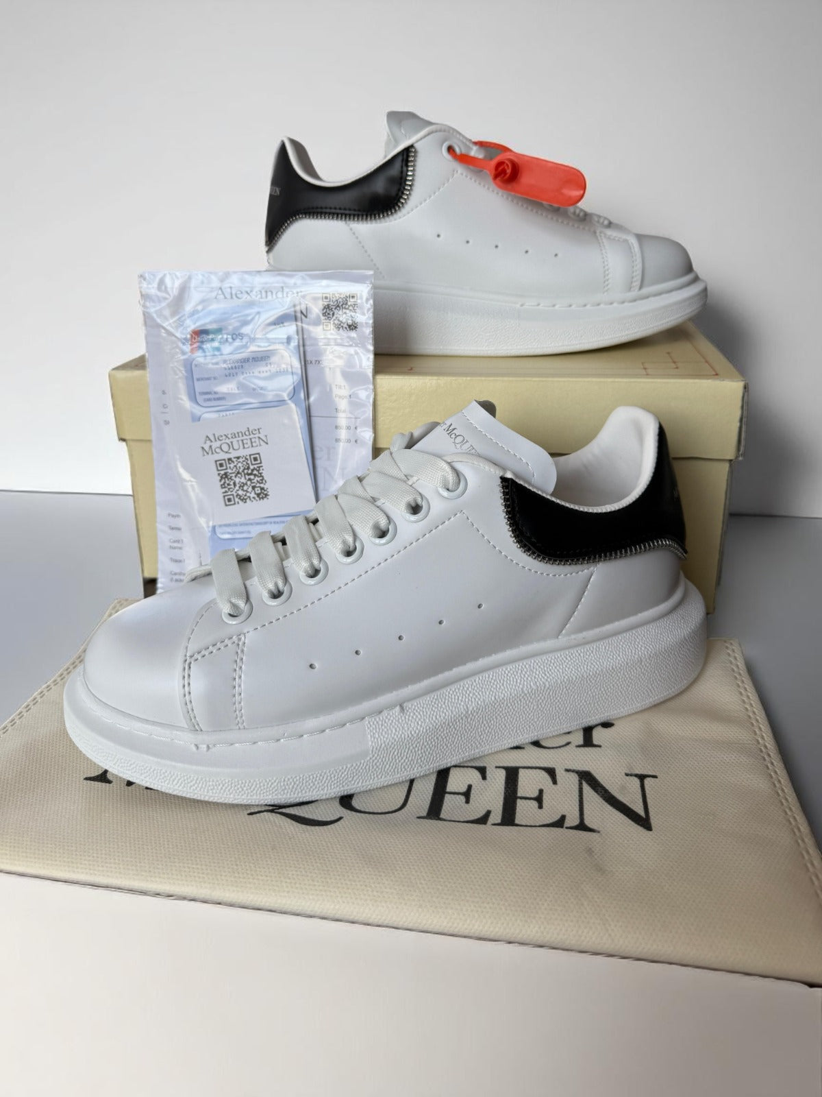 Alexander McQueen White & Black Zip