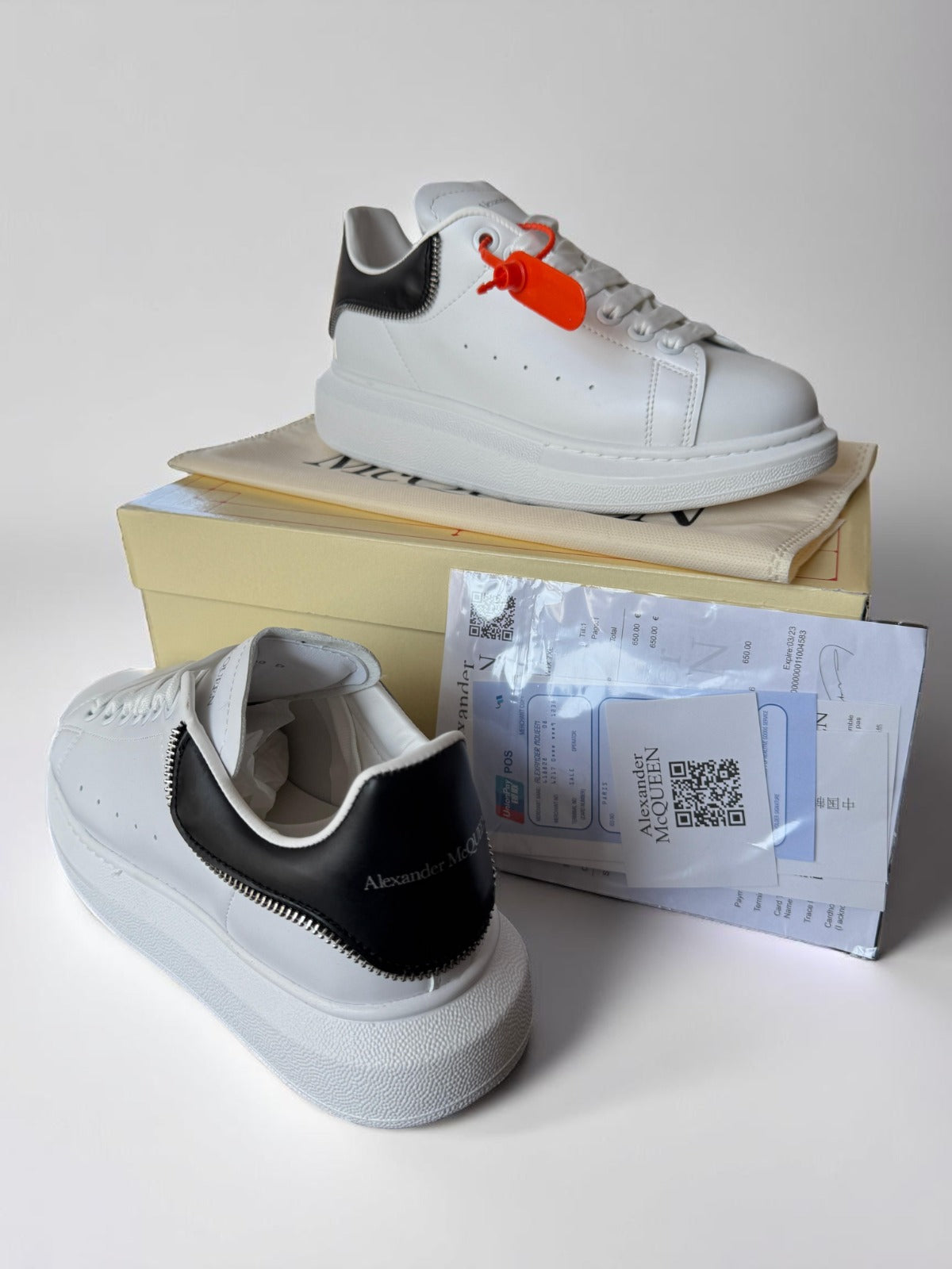 Alexander McQueen White & Black Zip